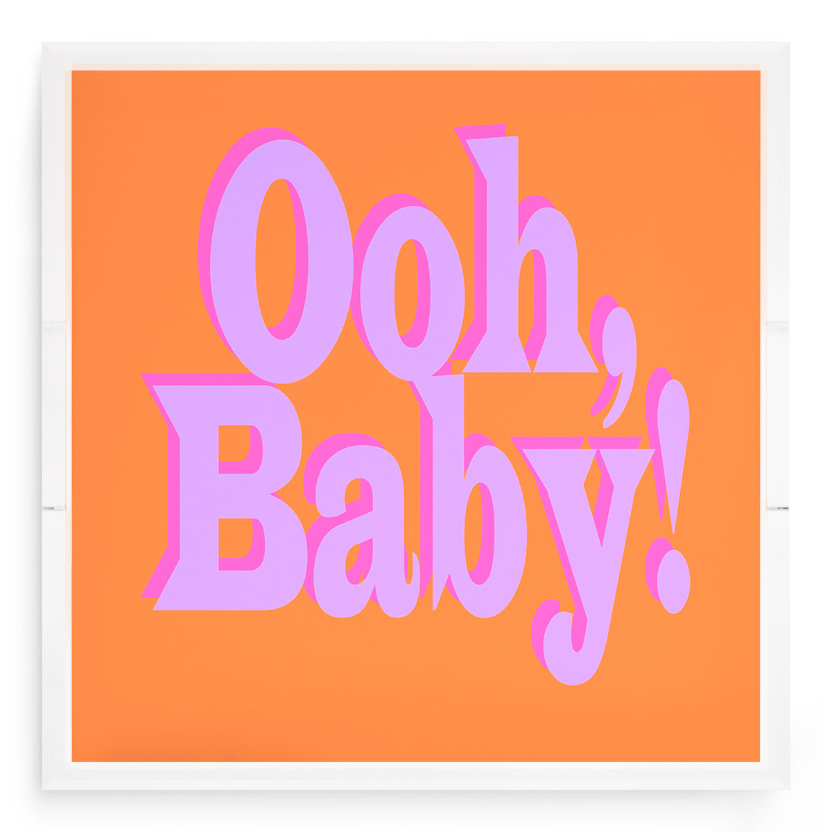 Ooh Baby Orange Pink Lilac Acrylic Decorative Tray, 18 x 18 in. by Nicolette Mayer 