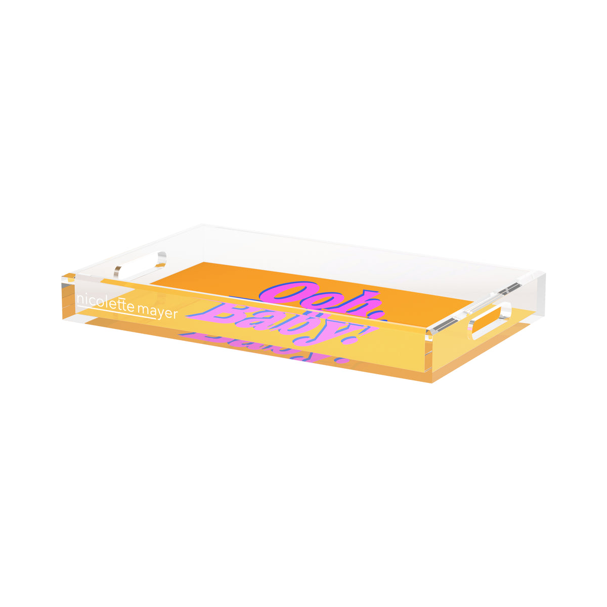 Ooh Baby Acrylic Rectangle Decorative Tray, by Nicolette Mayer 