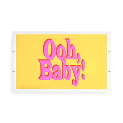 Ooh Baby Acrylic Rectangle Decorative Tray, by Nicolette Mayer 