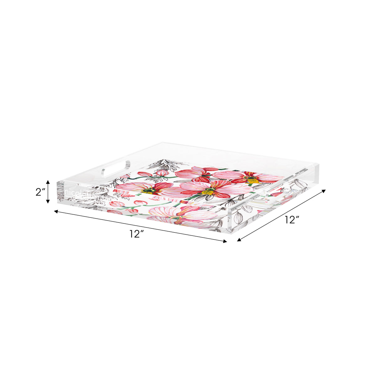 Orchid Vanda Majik Acrylic Decorative Tray, 12 x 12 in. by Nicolette Mayer 