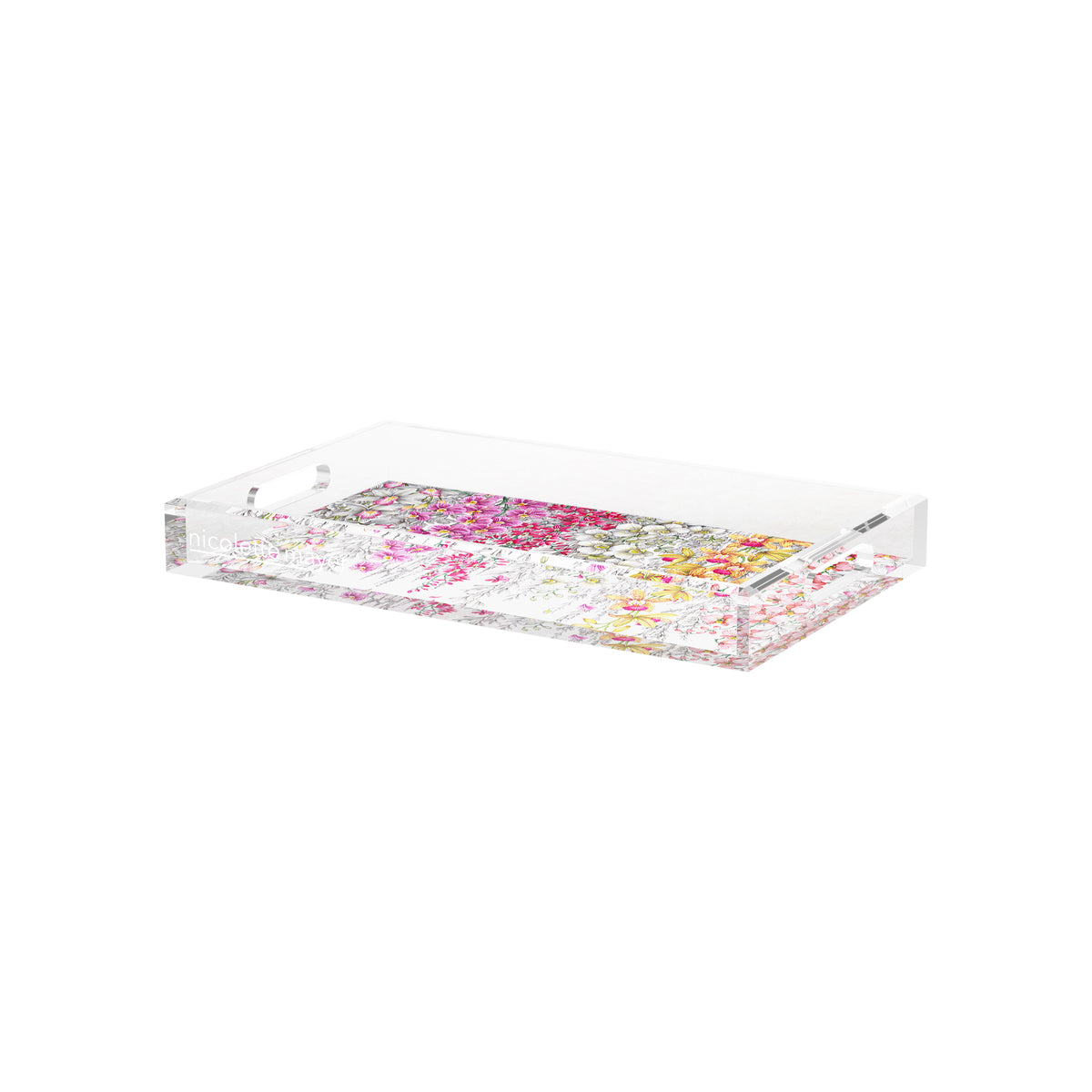 Orchid Garden Original Acrylic Decorative Tray, 12.5 x 7.75 in. by Nicolette Mayer 