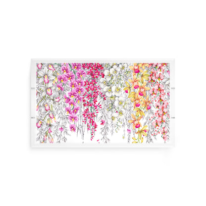 Orchid Garden Original Acrylic Decorative Tray, 12.5 x 7.75 in. by Nicolette Mayer 