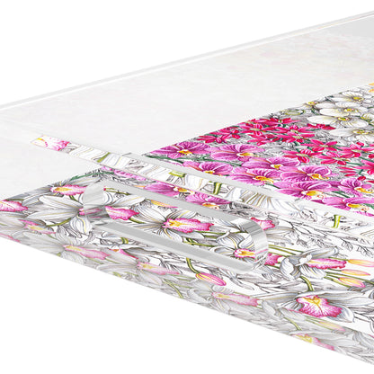 Orchid Garden Original Acrylic Decorative Tray, 12.5 x 7.75 in. by Nicolette Mayer 