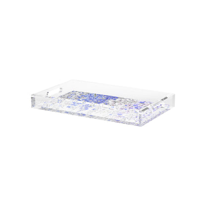 Orchid Garden Wisteria Lilac Acrylic Decorative Tray, 12.5 x 7.75 in. by Nicolette Mayer 