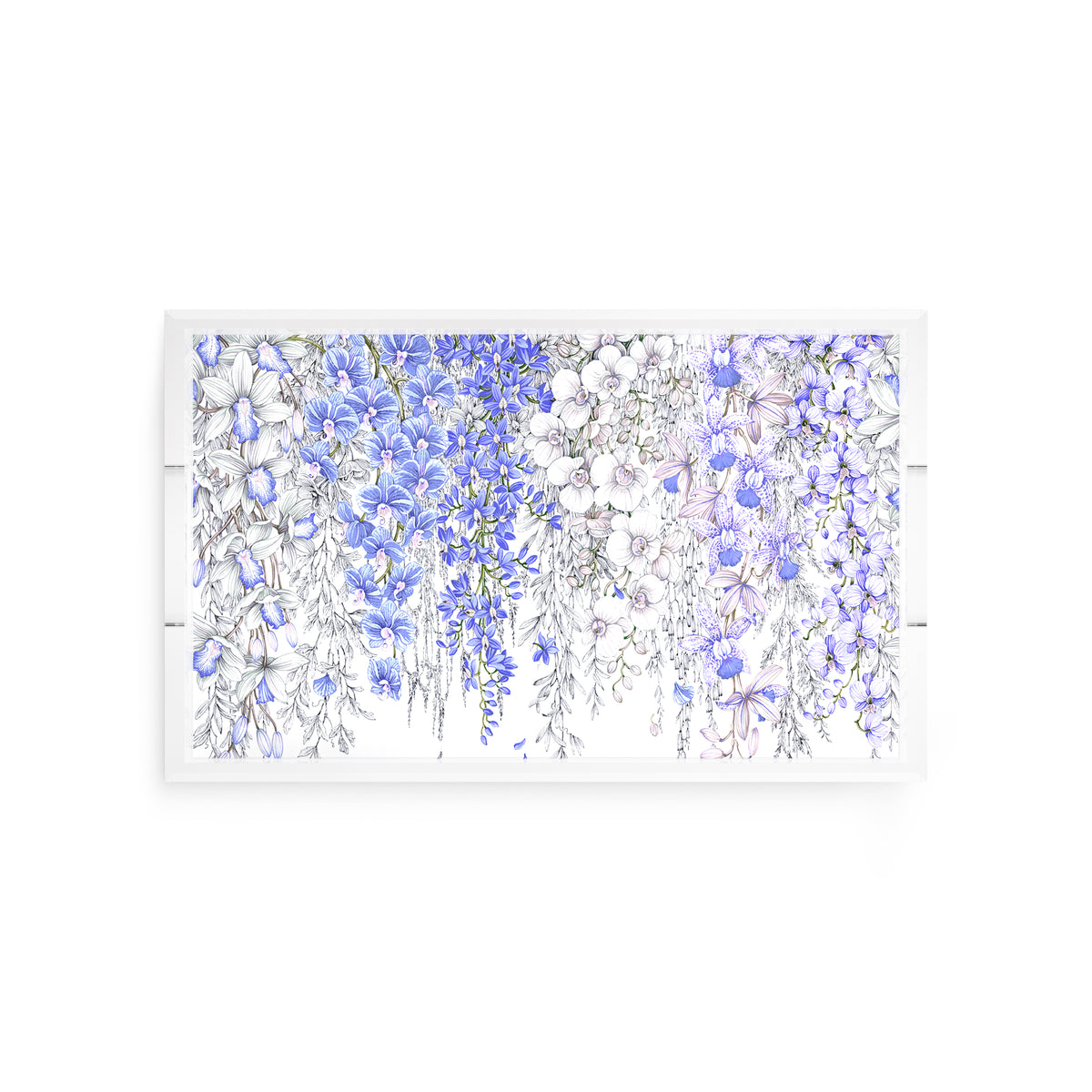 Orchid Garden Wisteria Lilac Acrylic Decorative Tray, 12.5 x 7.75 in. by Nicolette Mayer 