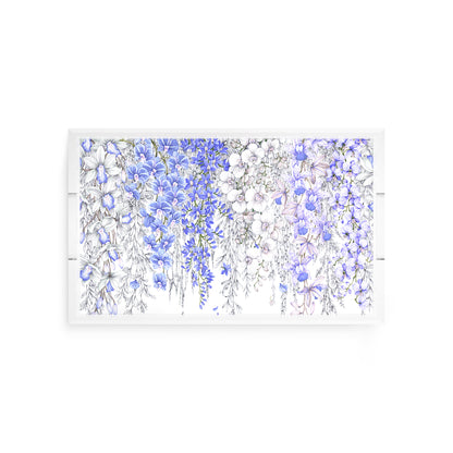 Orchid Garden Wisteria Lilac Acrylic Decorative Tray, 12.5 x 7.75 in. by Nicolette Mayer 