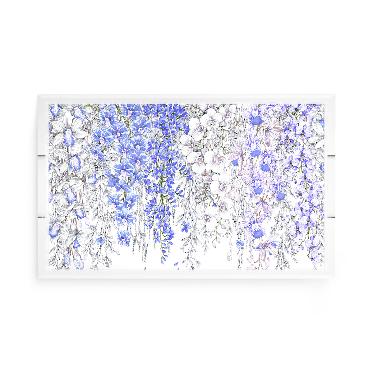 Orchid Garden Wisteria Lilac Acrylic Decorative Tray, 17 x 10.5 in. by Nicolette Mayer 
