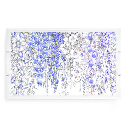 Orchid Garden Wisteria Lilac Acrylic Decorative Tray, 22.5 x 14.5 in. by Nicolette Mayer 