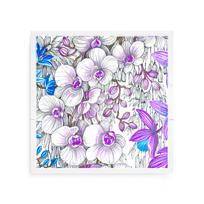 Orchid Phalaenopsis Lilac Corn Flower Acrylic Decorative Tray, 12 x 12 in. by Nicolette Mayer 