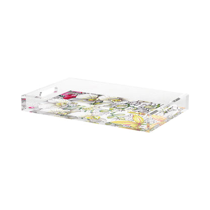 Orchid Phalaenopsis White Acrylic Decorative Tray, 17 x 10.5 in. by Nicolette Mayer 