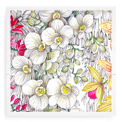 Orchid Phalaenopsis White Acrylic Decorative Tray, 18 x 18 in. by Nicolette Mayer 