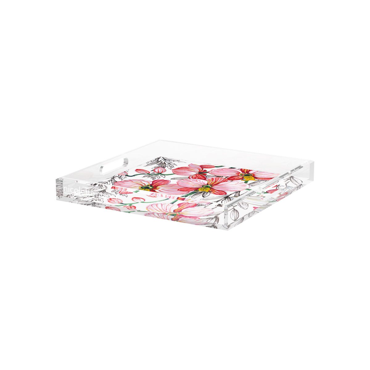 Orchid Vanda Majik Acrylic Decorative Tray, 12 x 12 in. by Nicolette Mayer 