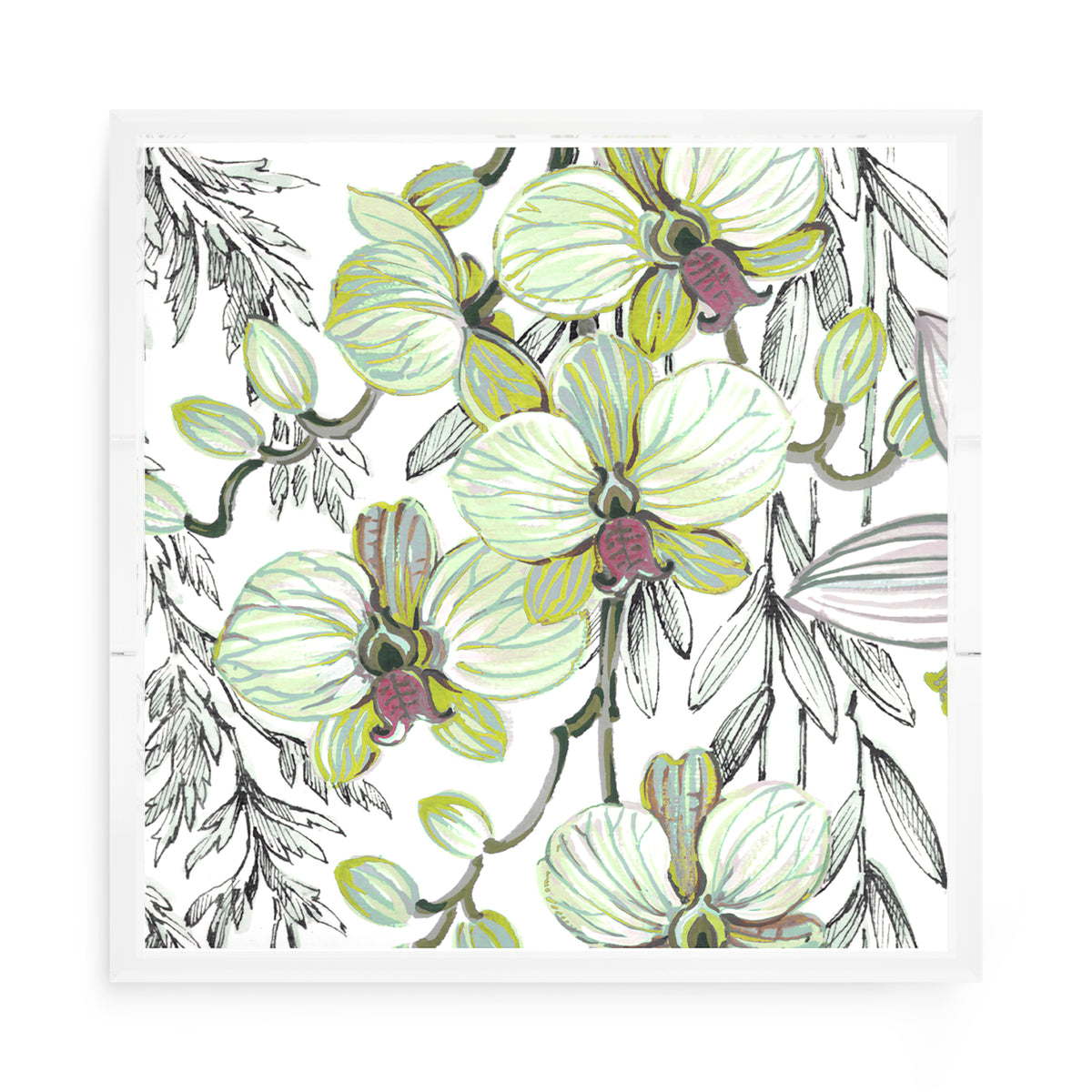 Orchid Vanda Barrett Acrylic Decorative Tray, 15 x 15 in. by Nicolette Mayer 