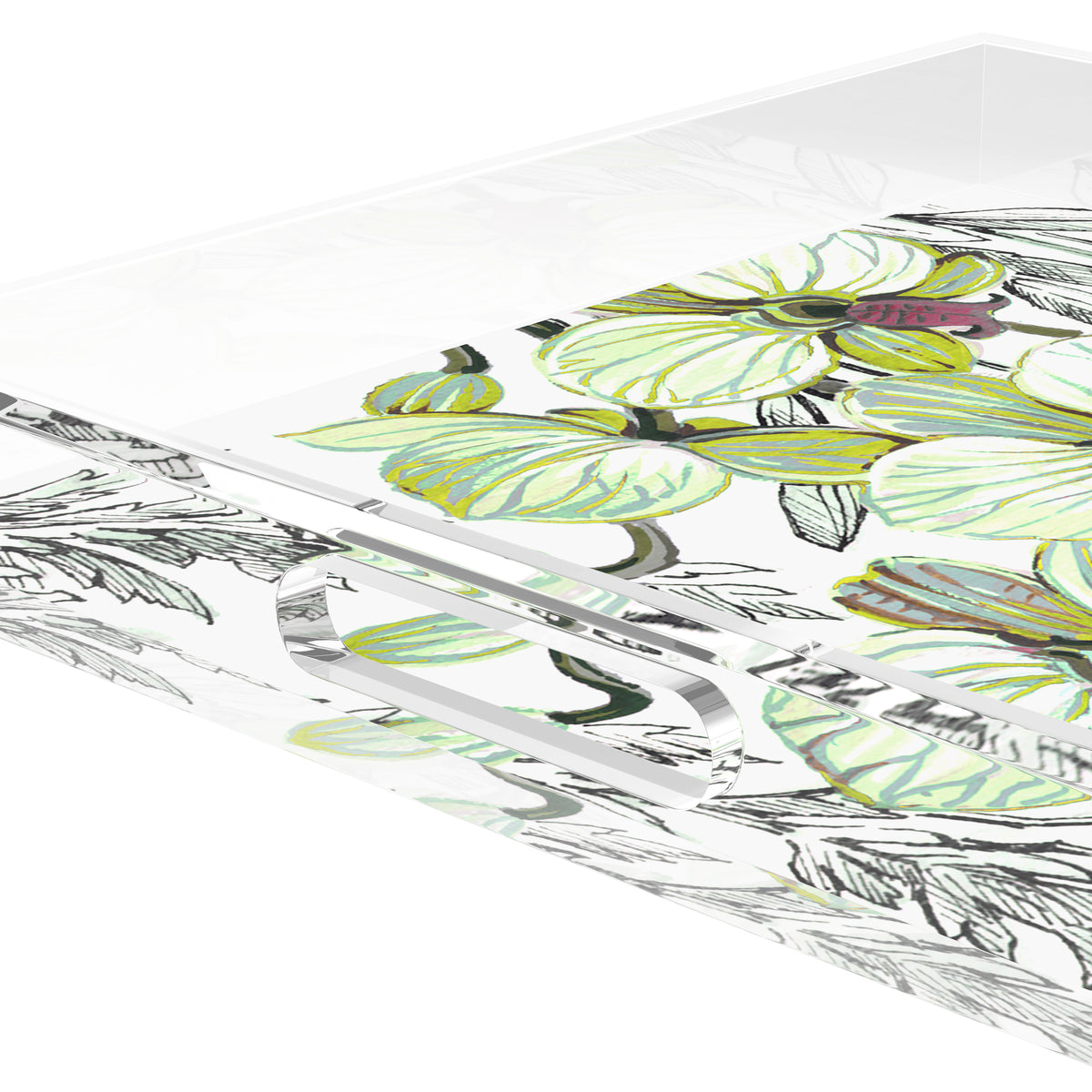 Orchid Vanda Barrett Acrylic Decorative Tray, 15 x 15 in. by Nicolette Mayer 