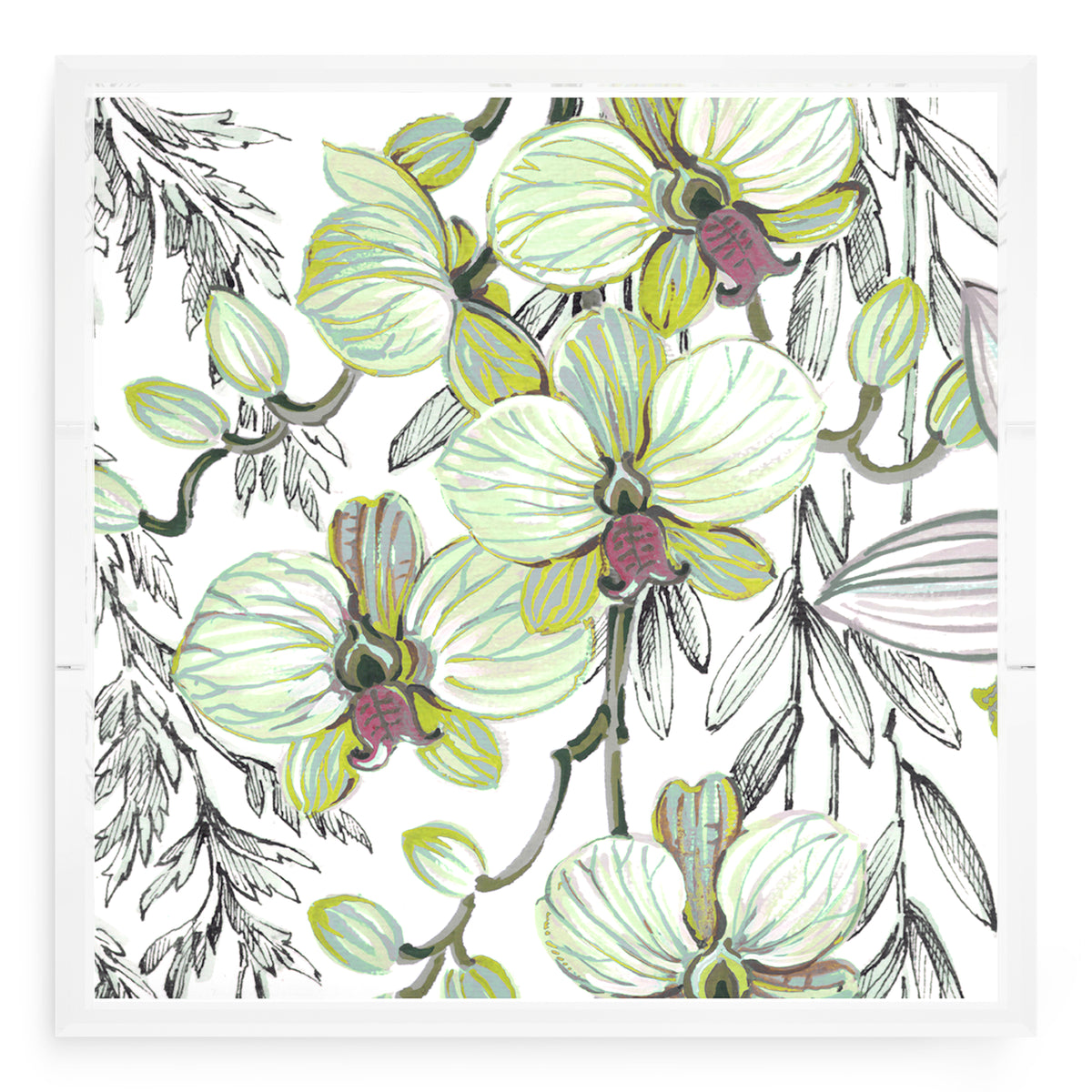 Orchid Vanda Barrett Acrylic Decorative Tray, 18 x 18 in. by Nicolette Mayer 