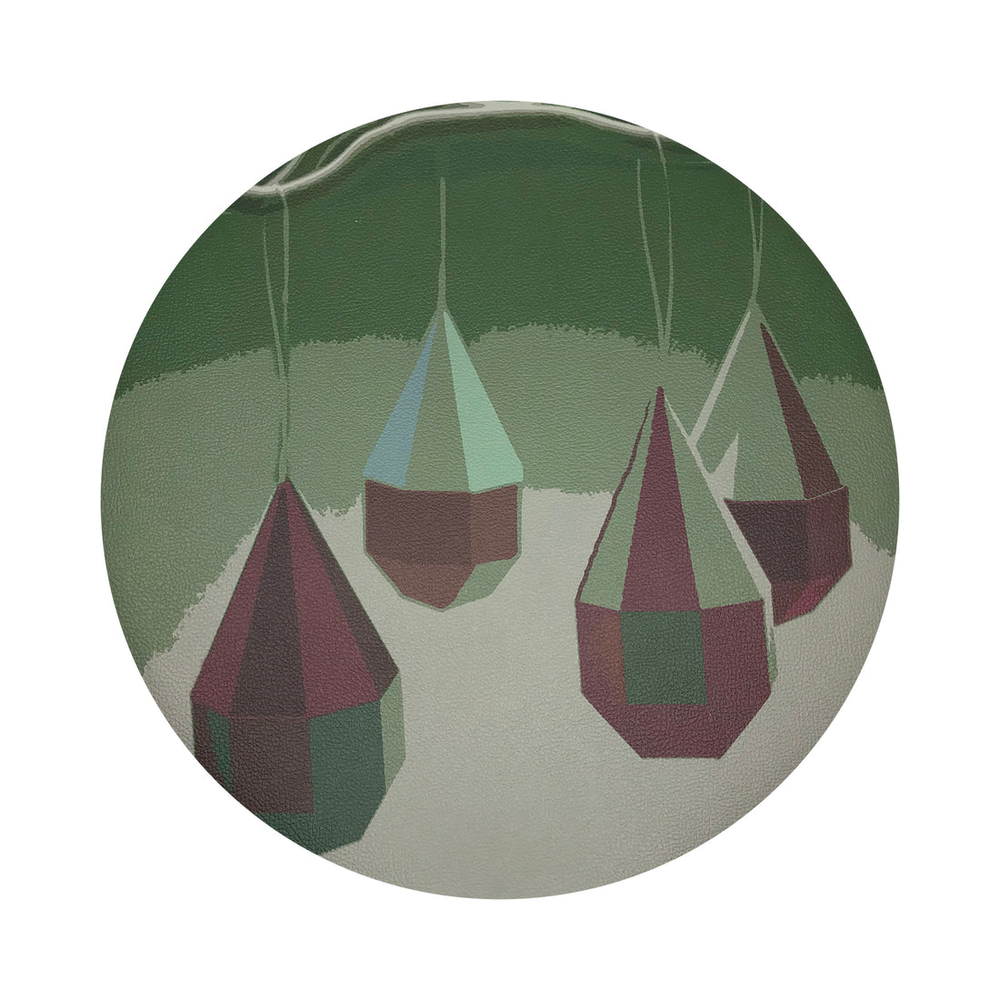 ORNAMENTS PLUM EMERALD 16" Round Pebble Placemats, Set of 4 - nicolettemayer.com
