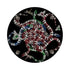 Ouroboros Black 16" Round Pebble Placemats, Set of 4 - nicolettemayer.com
