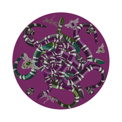 Ouroboros Purple 16&quot; Round Pebble Placemats, Set of 4 - nicolettemayer.com
