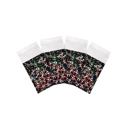 Ouroboros Skulls Black Cotton Sateen Dinner Napkins - nicolettemayer.com