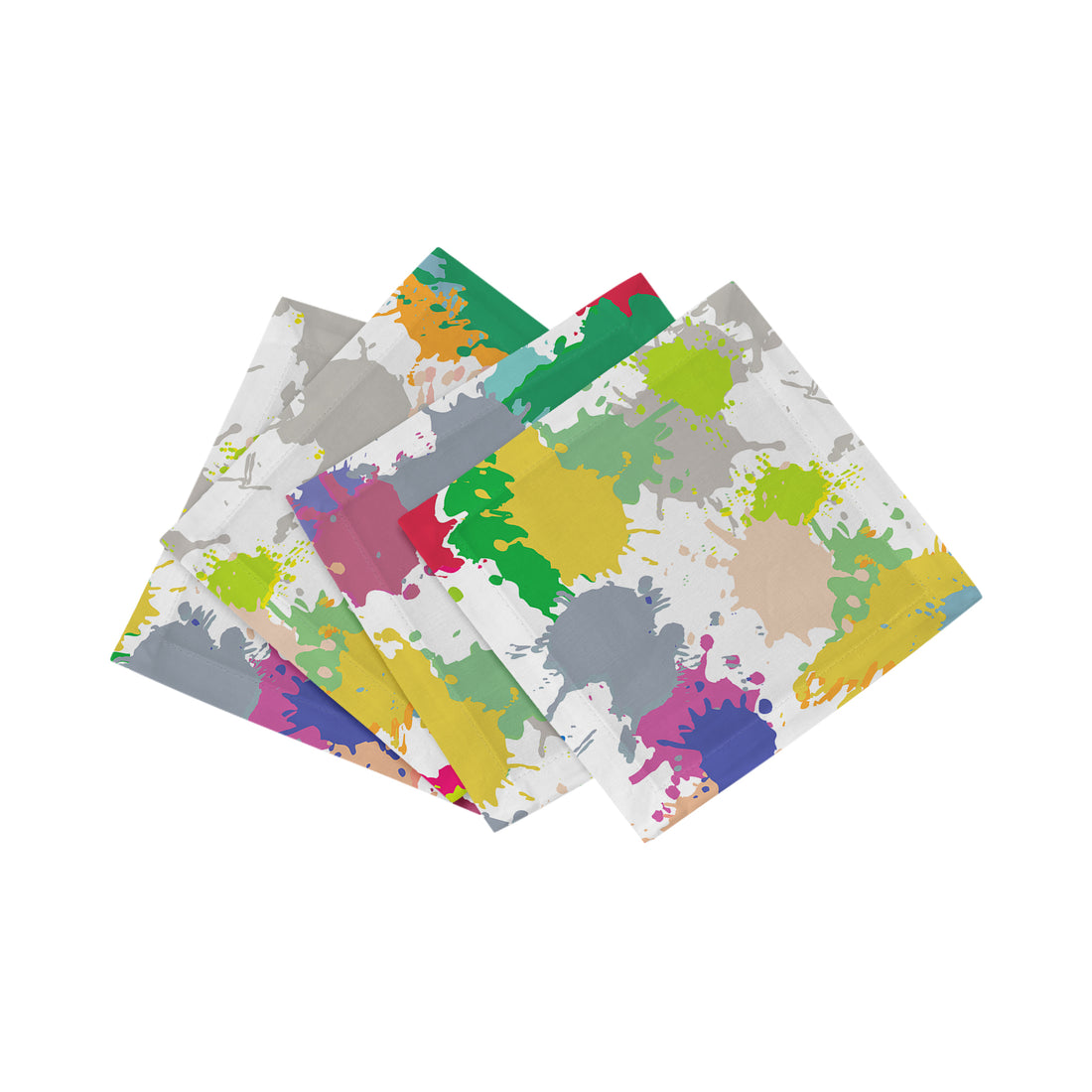 Paint Splatter Cotton Sateen Cocktail Napkins - nicolettemayer.com