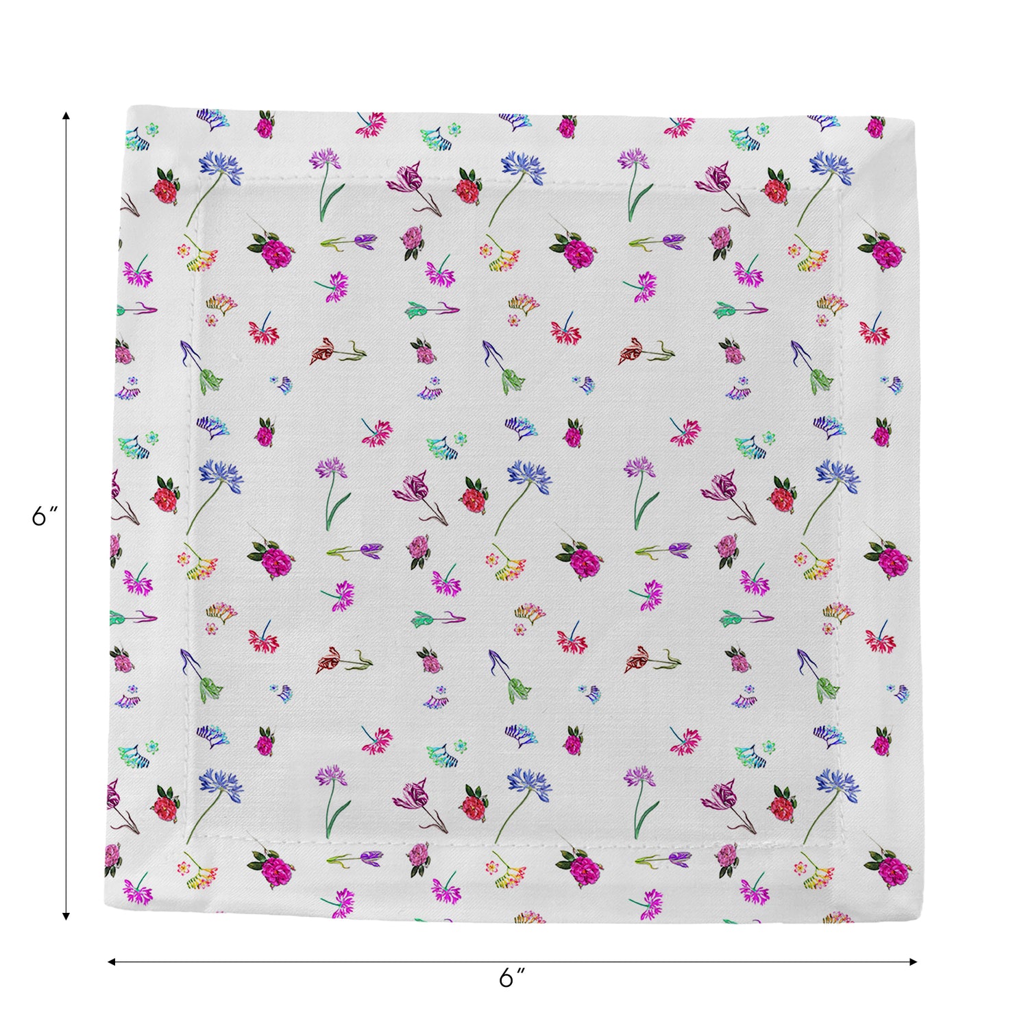 Pistils Tossed Cotton Sateen Cocktail Napkins - nicolettemayer.com