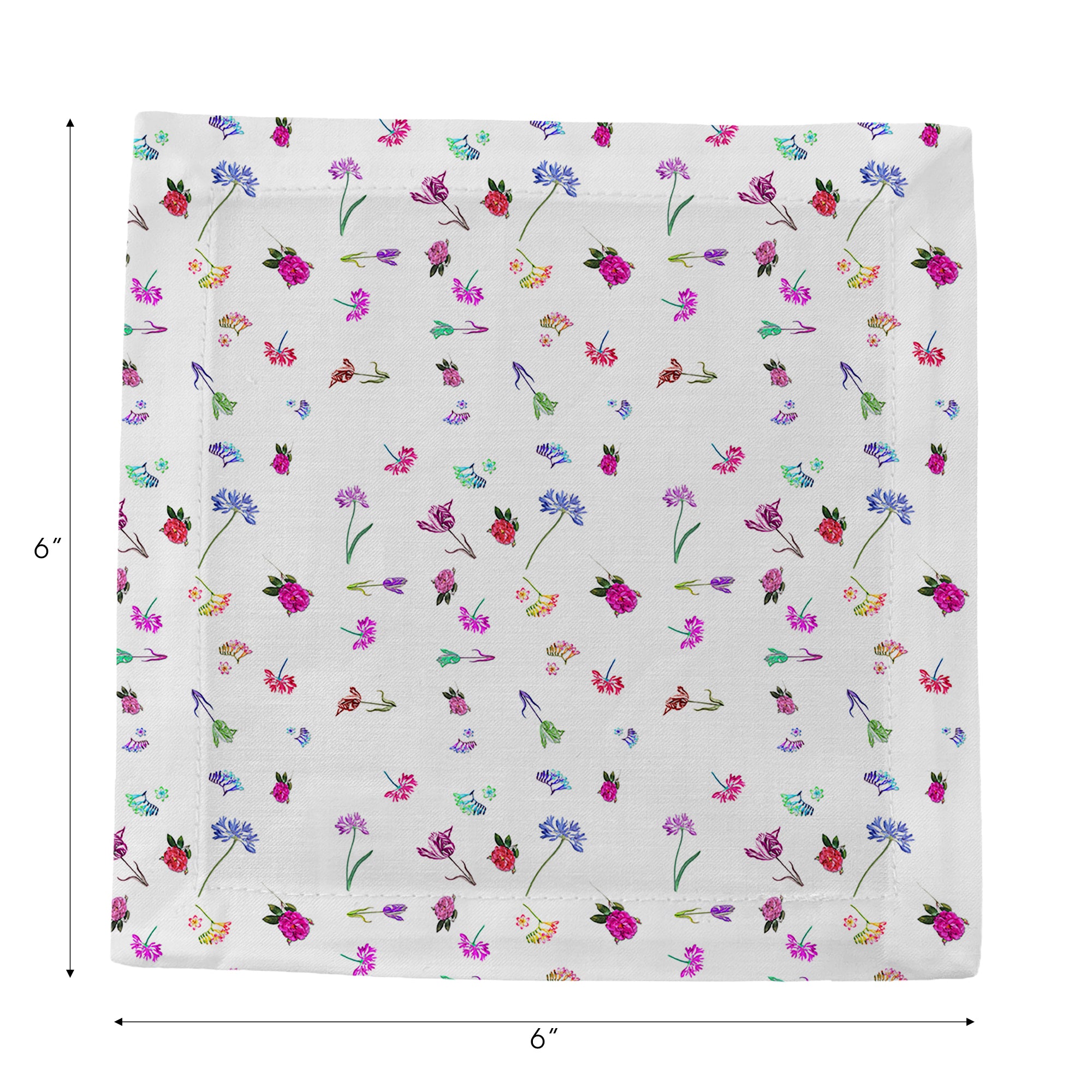 Pistils Tossed Cotton Sateen Cocktail Napkins - nicolettemayer.com