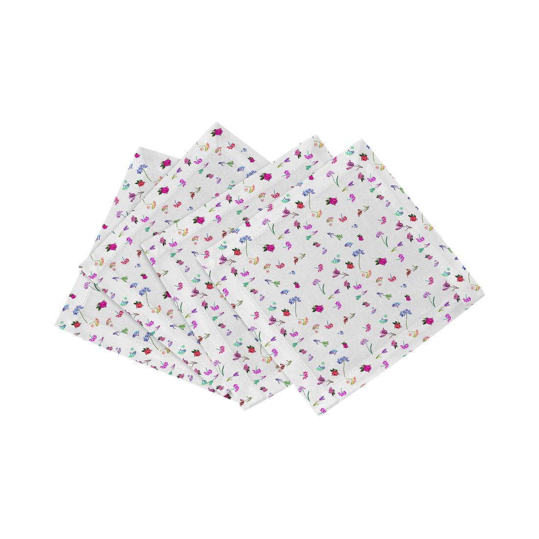 Pistils Tossed Cotton Sateen Cocktail Napkins - nicolettemayer.com