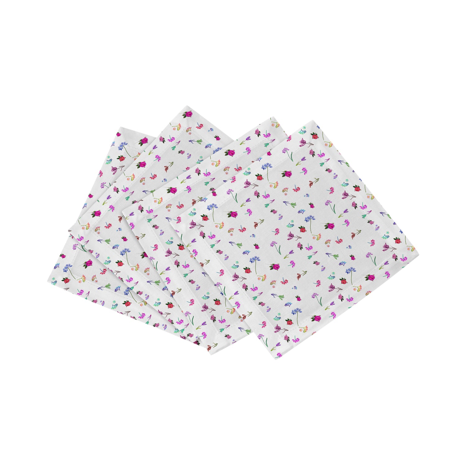 Pistils Tossed Cotton Sateen Cocktail Napkins - nicolettemayer.com