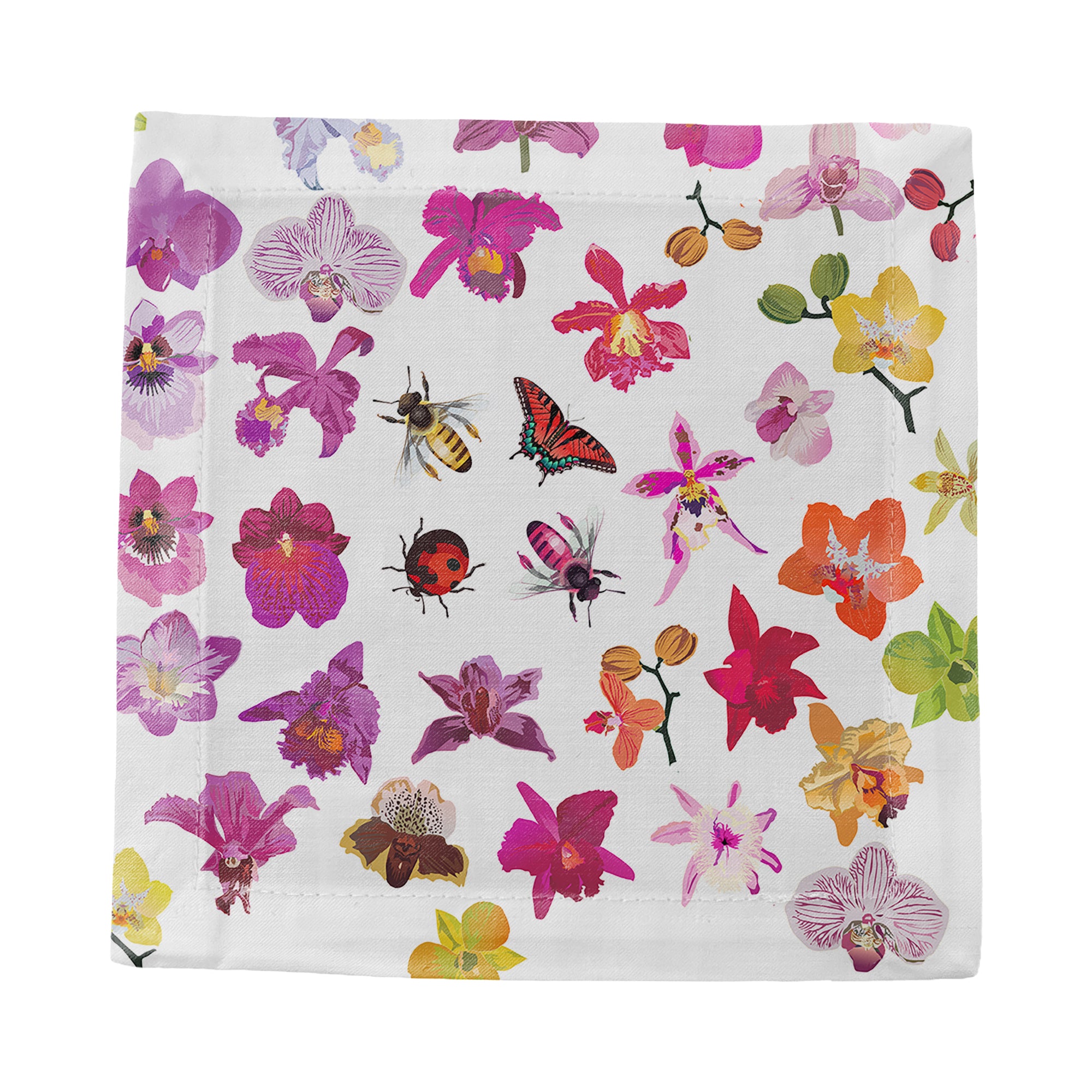 Precise Orchid Cotton Sateen Cocktail Napkins