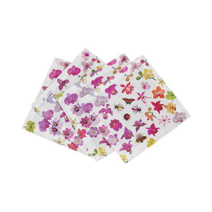 Precise Orchid Cotton Sateen Cocktail Napkins