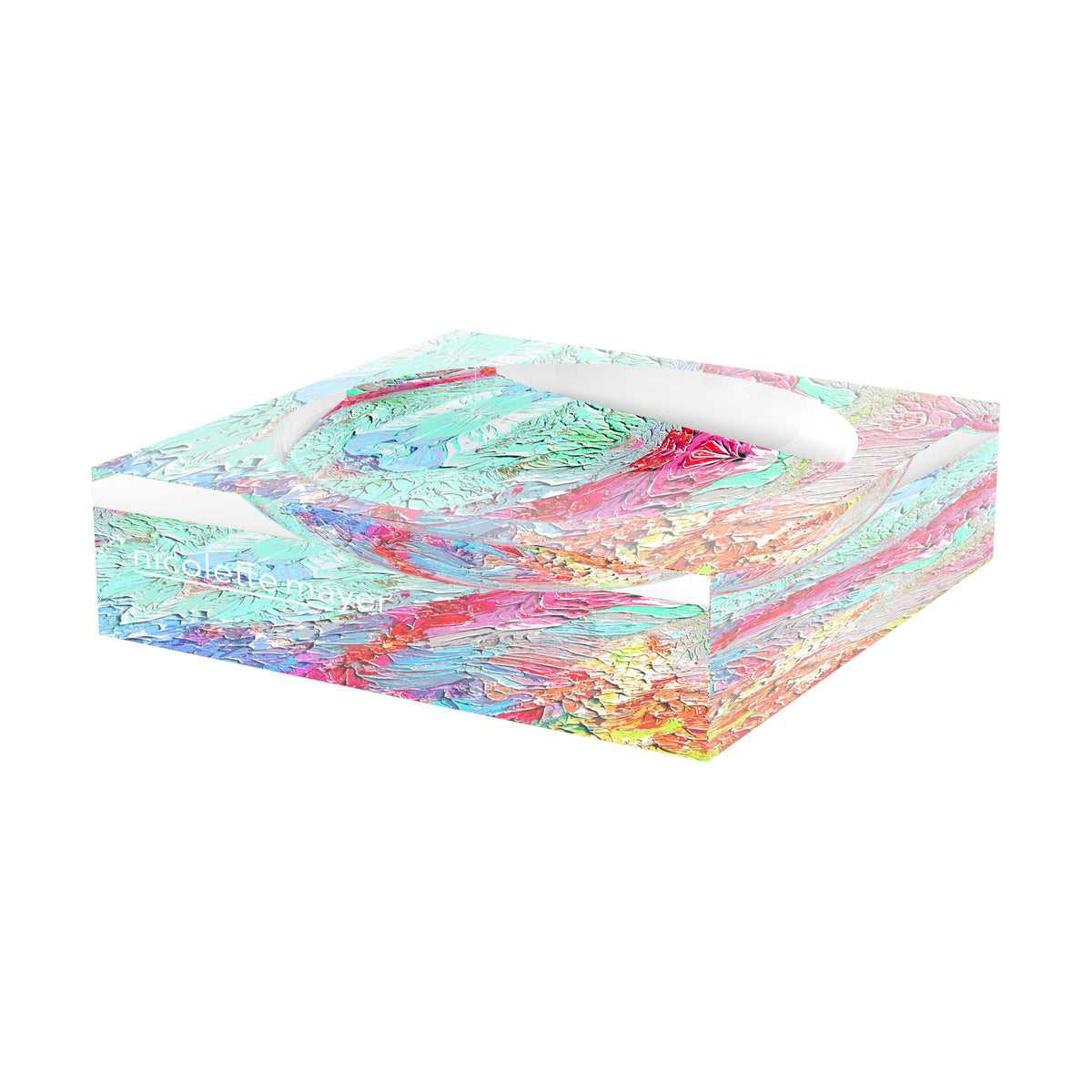 Paint Brights Acrylic Candy Catchall Dish, 6 x 6 in., 8 x 8 in. by Nicolette Mayer