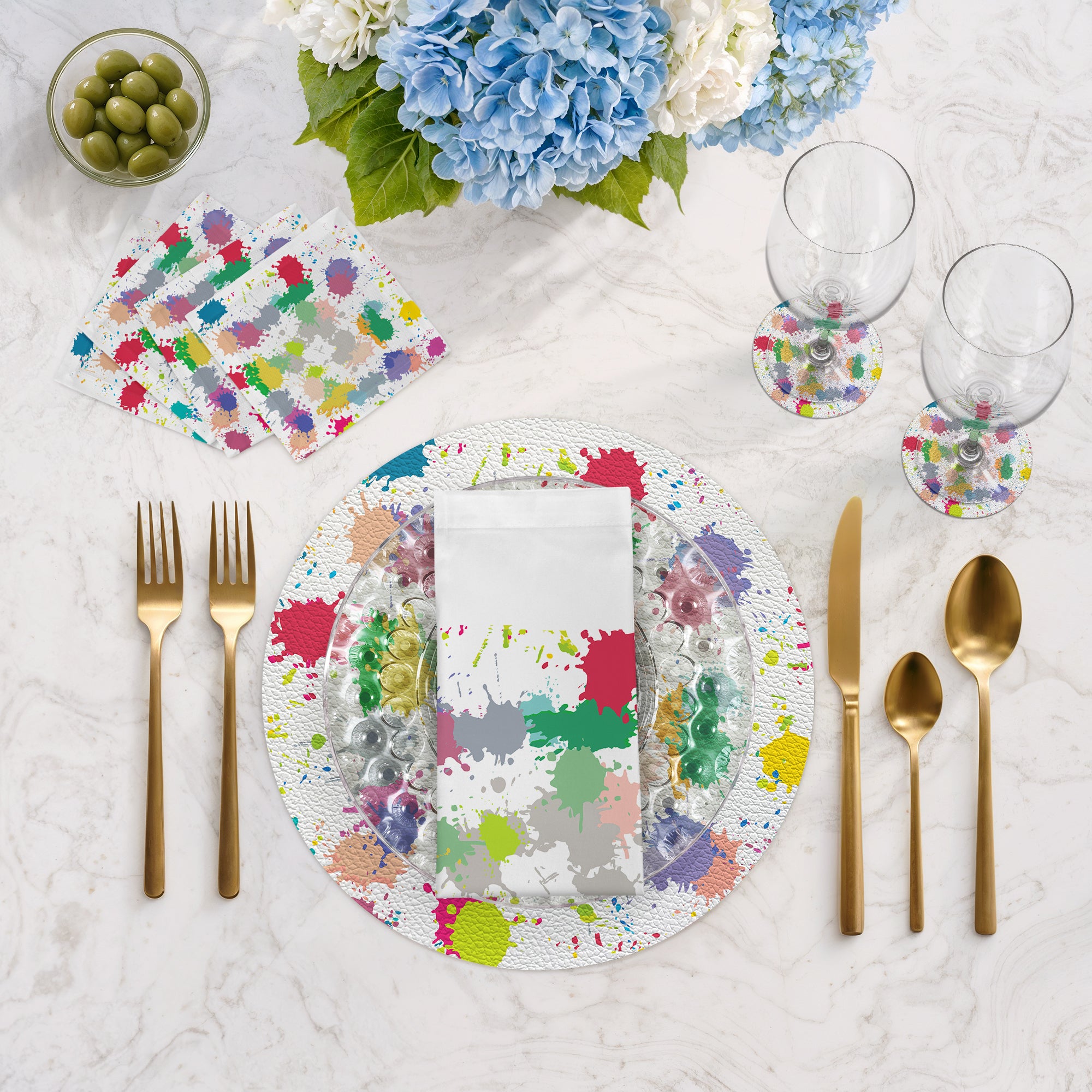 Paint Splatter 4" Dinner Napkins- nicolettemayer.com
