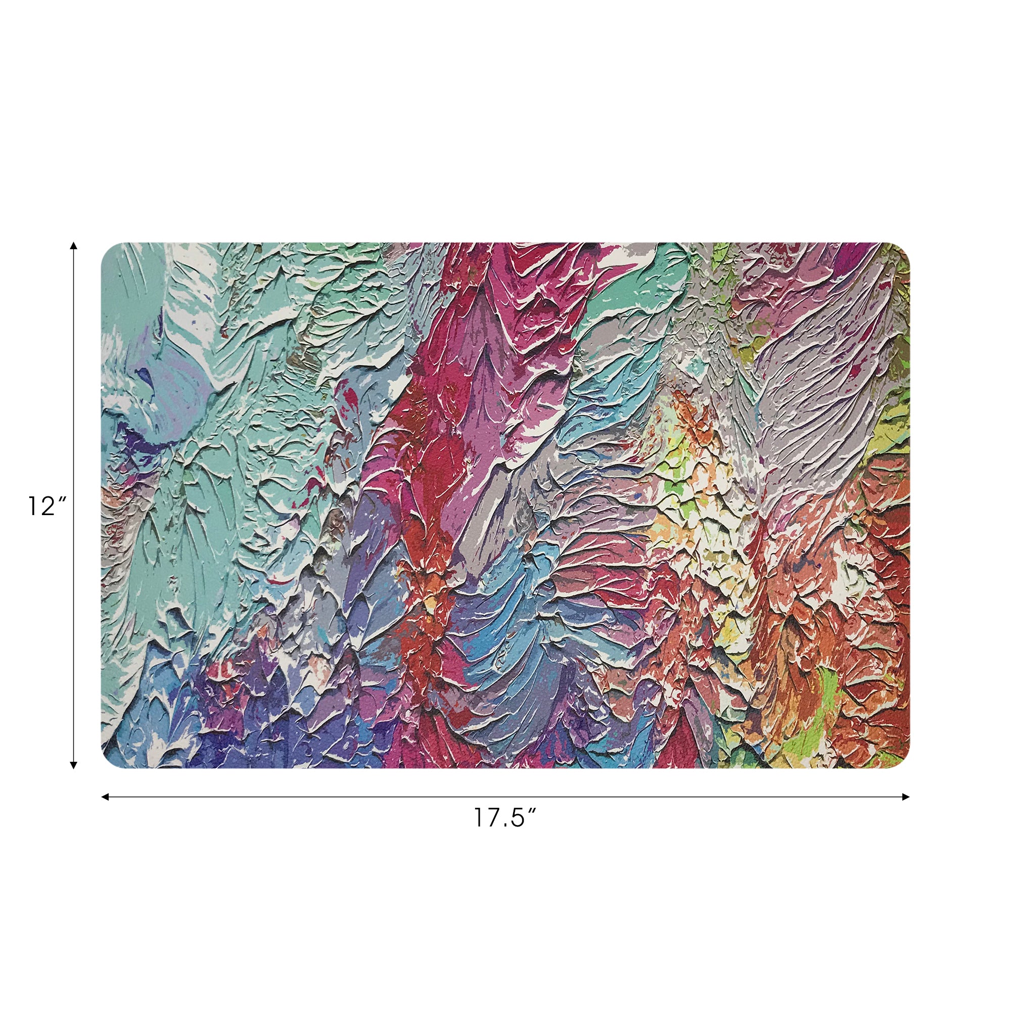 Paint Brights Vegan Leather Rectangle Pebble Placemat