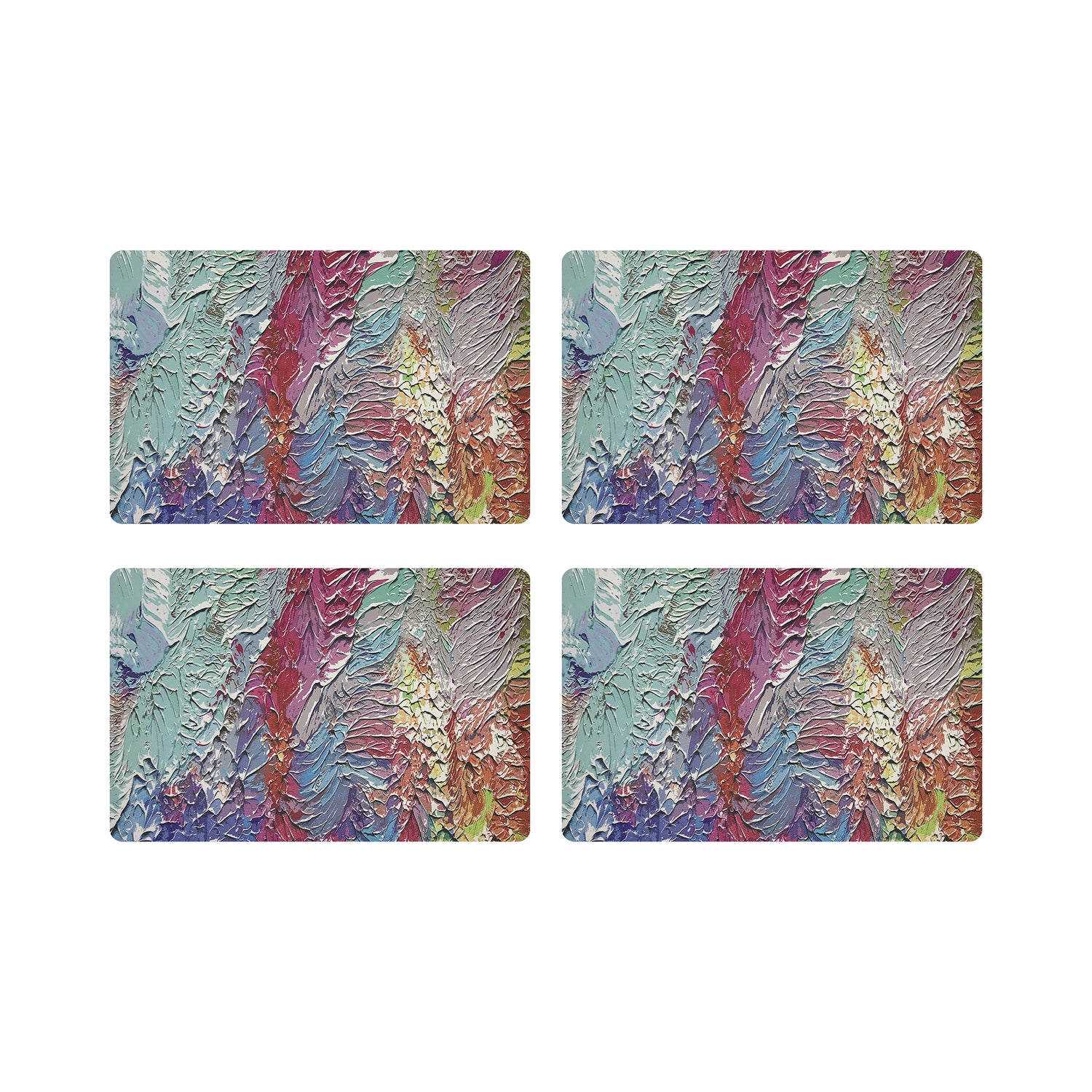 Paint Brights Vegan Leather Rectangle Pebble Placemat