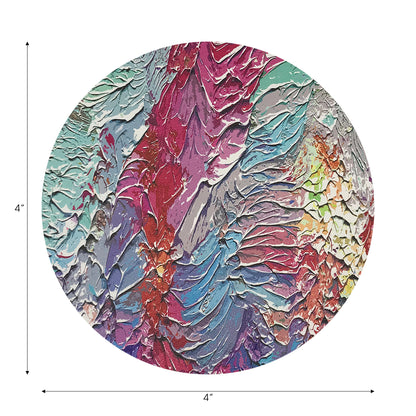 Paint Brights Vegan Leather Round Coasters