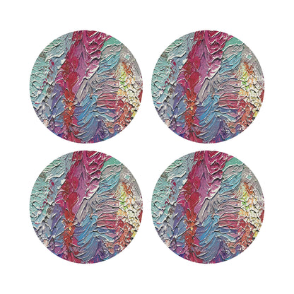 Paint Brights Vegan Leather Round Coasters