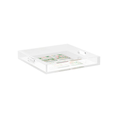 Palm Beach Theme Mahj 12X12 Acrylic Tray - nicolettemayer.com 
