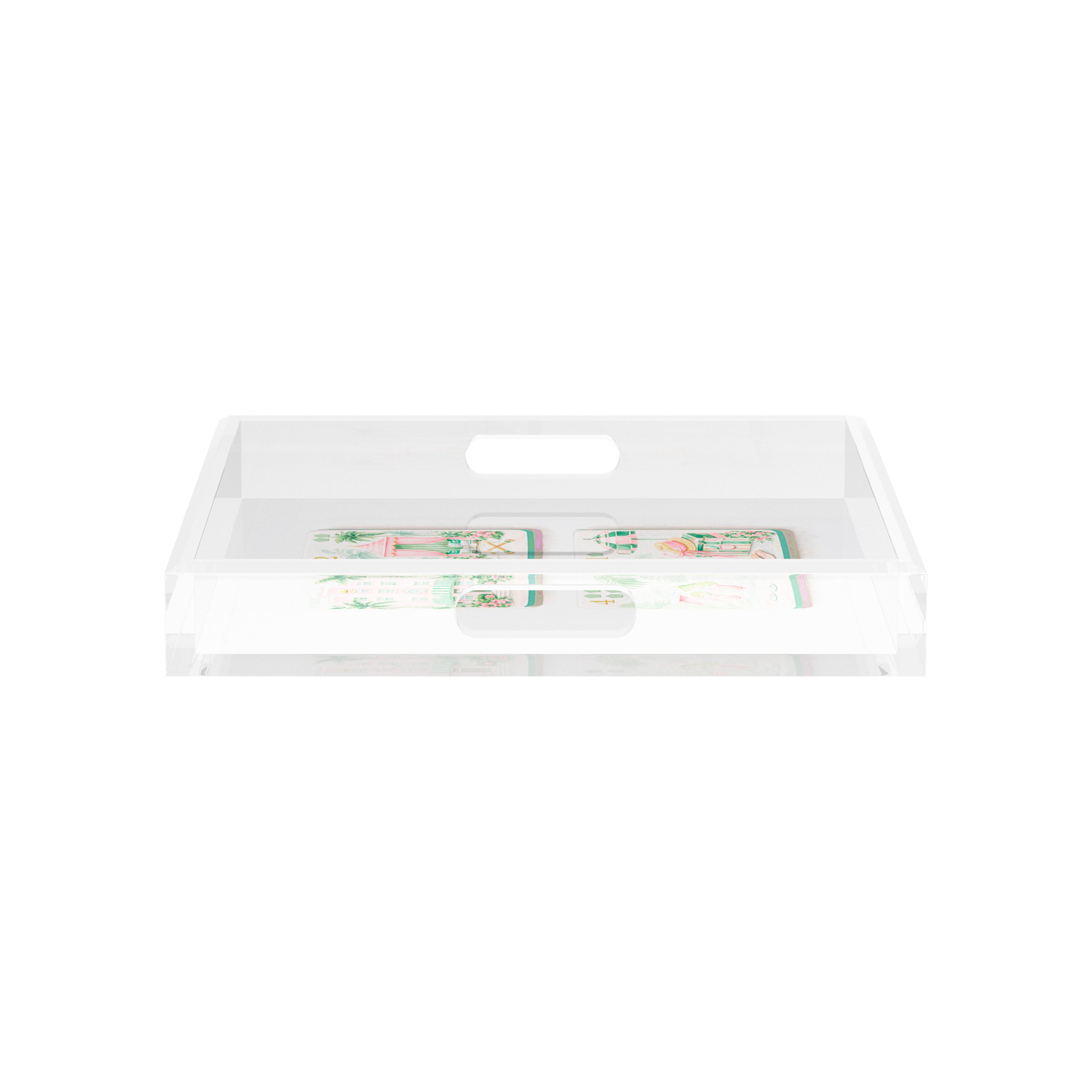 Palm Beach Theme Mahj 12X12 Acrylic Tray - nicolettemayer.com 