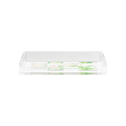 Palm Beach Theme Mahj 12.5x7.75 Acrylic Tray - nicolettemayer.com 