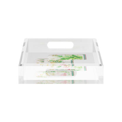 Palm Beach Theme Mahj 12.5x7.75 Acrylic Tray - nicolettemayer.com 