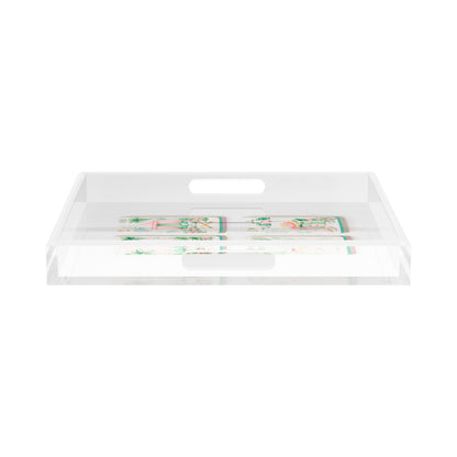 Palm Beach Theme Mahj 15X15 Acrylic Tray - nicolettemayer.com 
