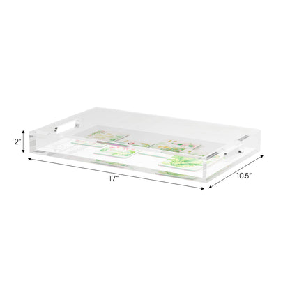 Palm Beach Theme Mahj Set of 3 Acrylic Tray - nicolettemayer.com 