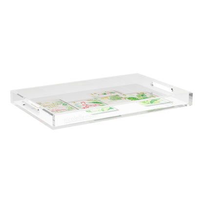 Palm Beach Theme Mahj 22.5x14.5 Acrylic Tray - nicolettemayer.com 