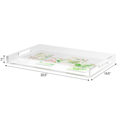 Palm Beach Theme Mahj Set of 3 Acrylic Tray - nicolettemayer.com 