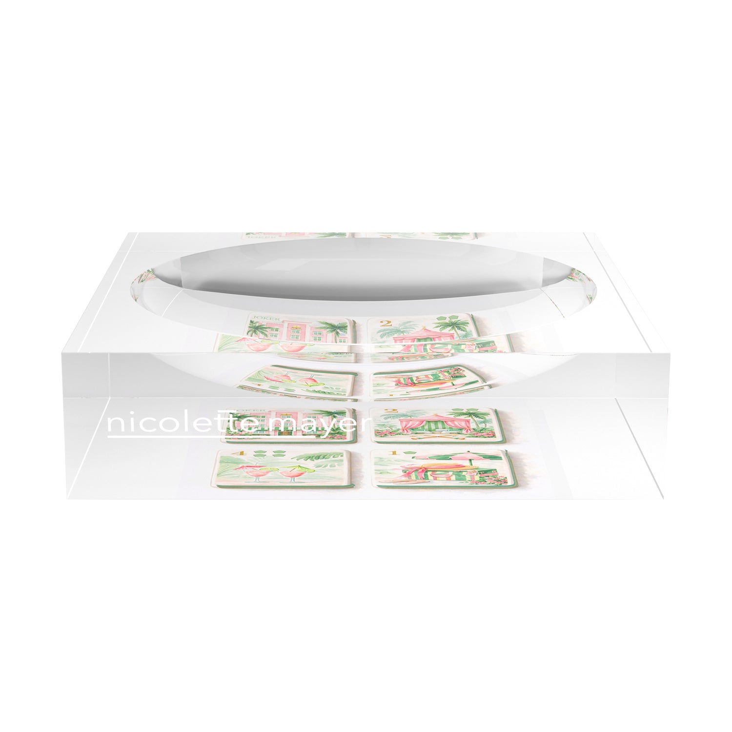 Palm Beach Theme Mahj Candy Catchall Dish