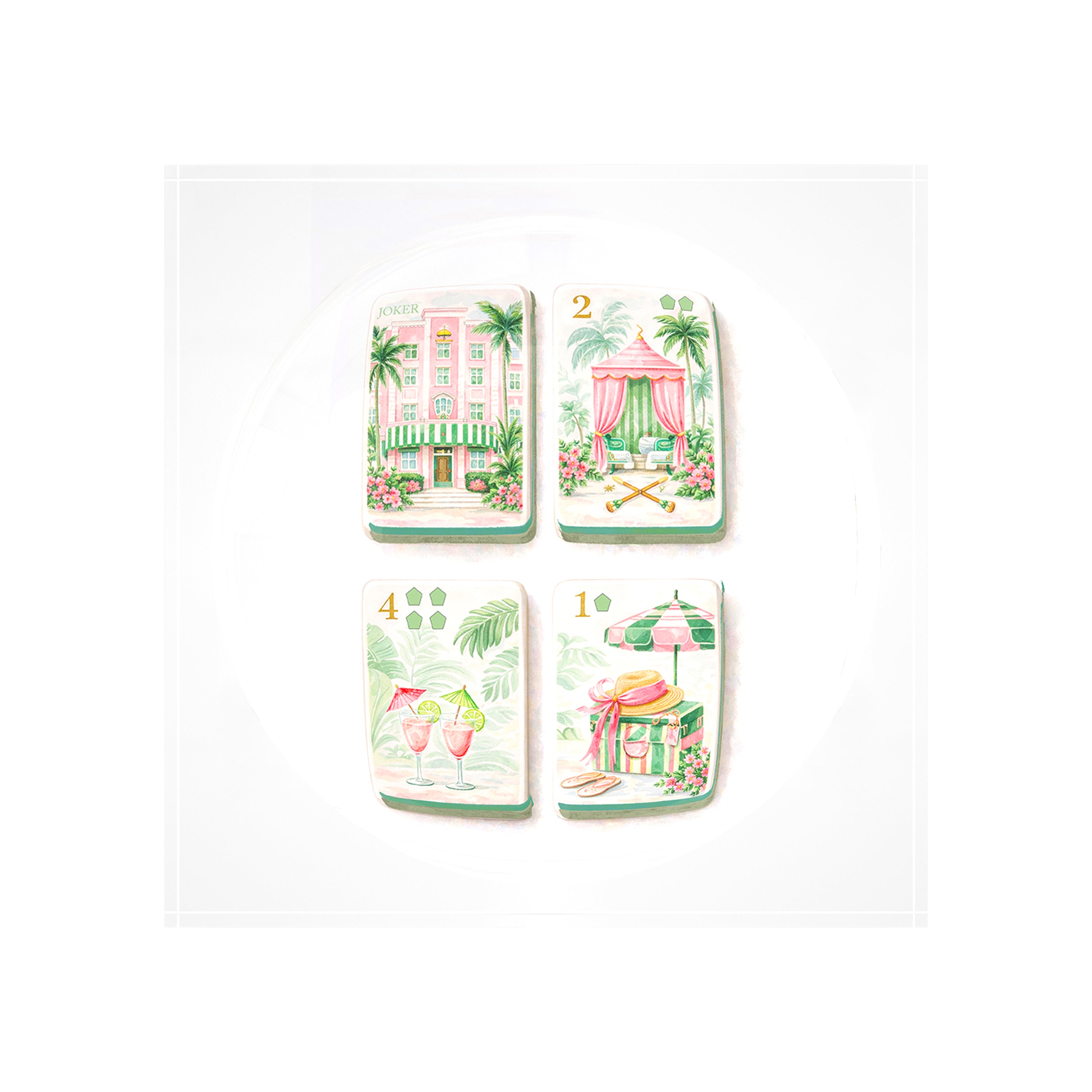 Palm Beach Theme Mahj Candy Catchall Dish