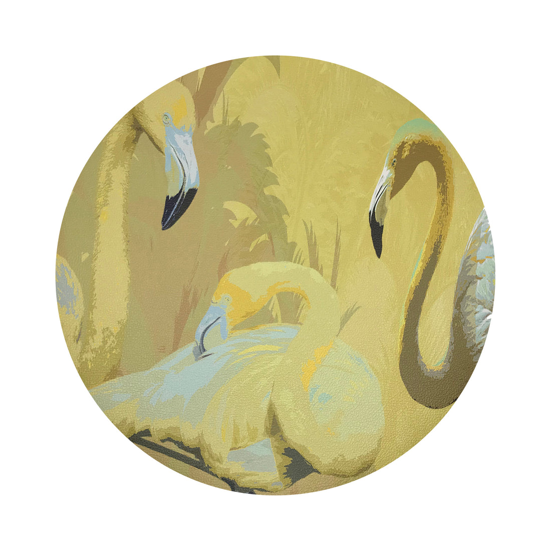 Palm Springs Golden 16&quot; Round Pebble Placemat Set of 4 - nicolettemayer.com