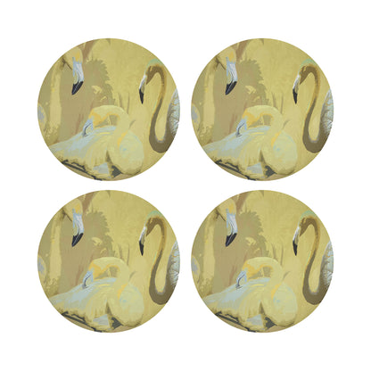 Palm Springs Golden 16&quot; Round Pebble Placemats, Set of 4 - nicolettemayer.com
