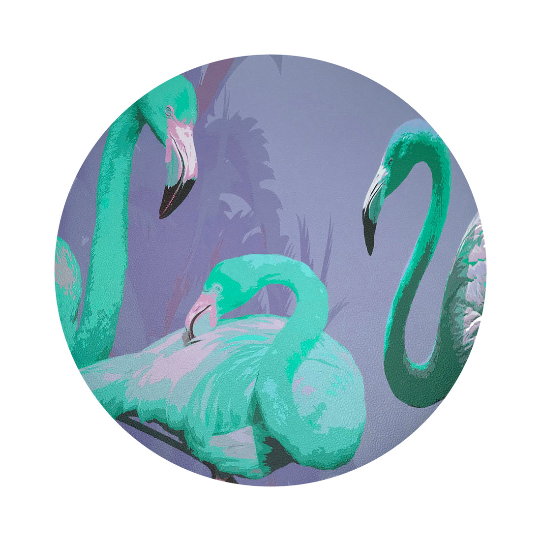 Palm Springs Wisteria 16" Round Pebble Placemats, Set of 4 - nicolettemayer.com