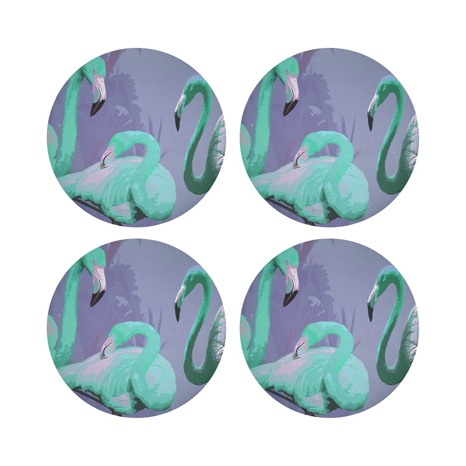 Palm Springs Wisteria 16&quot; Round Pebble Placemats, Set of 4 - nicolettemayer.com